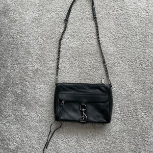 Rebecca Minkoff full-size MAC crossbody bag in black with gunmetal hardware